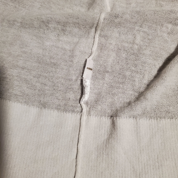 LOFT White Open Front Cardigan Waterfall Hem Cap Sleeve Draped Bride Office XS - Picture 4 of 7